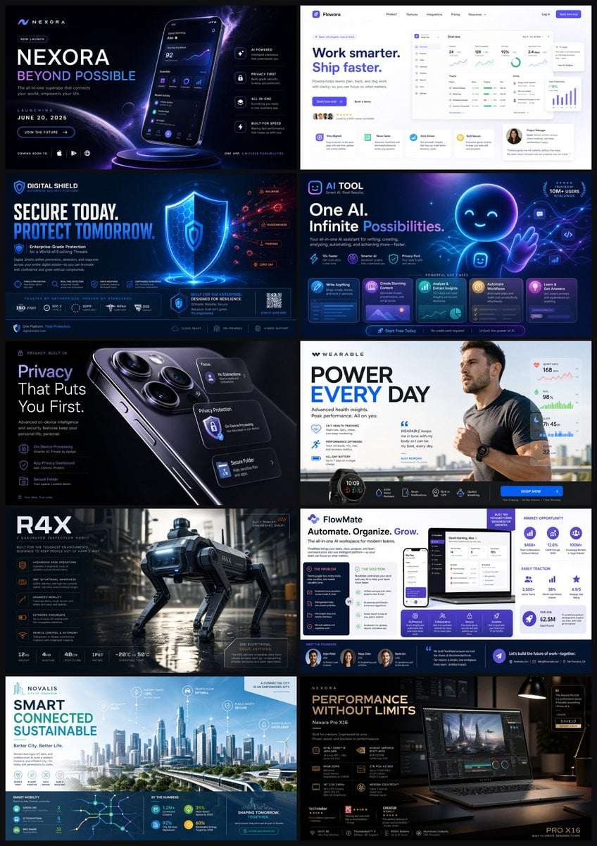 Tech Product Launch Poster Template