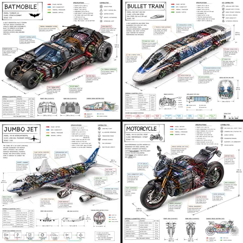 Technical Vehicle Infographic Template
