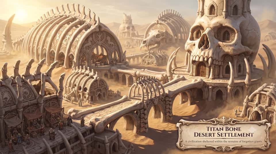 Titan Bone Desert Settlement Art