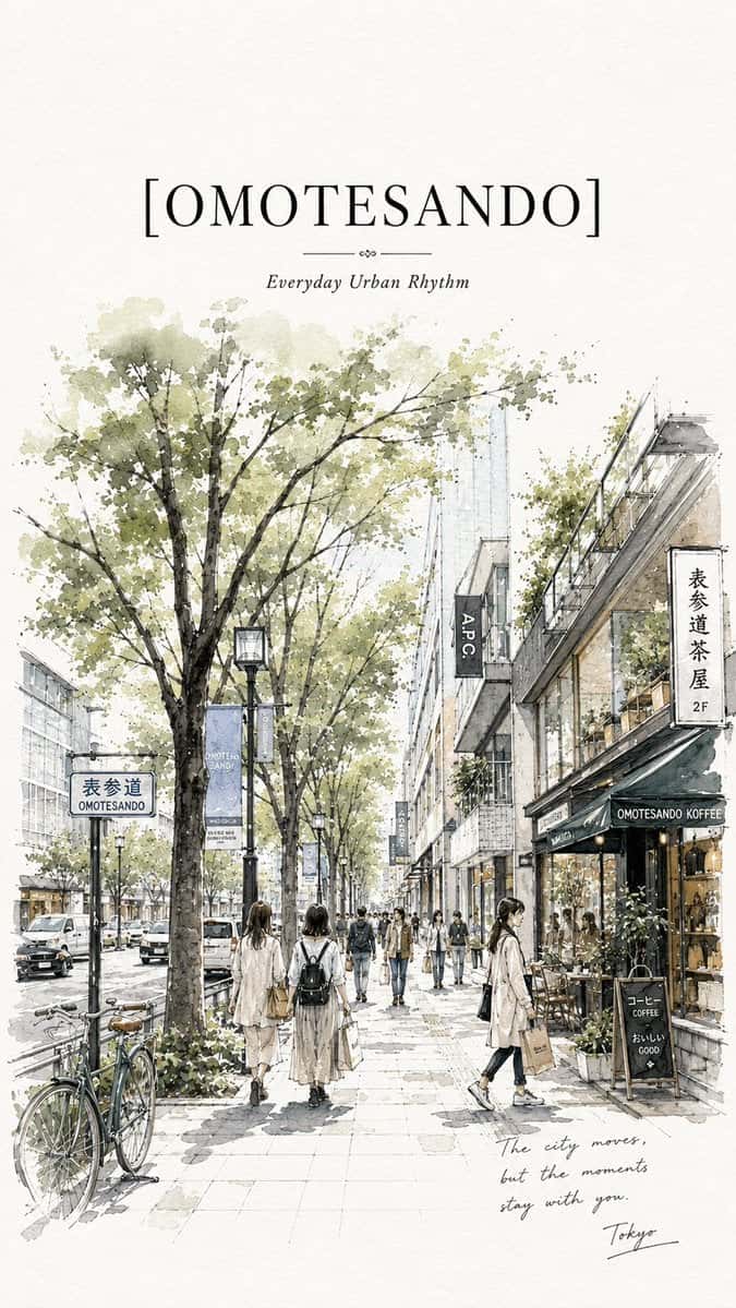 Tokyo Omotesando Sketch Poster