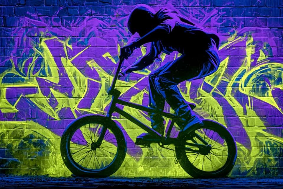 Urban Graffiti Glow Silhouette Template
