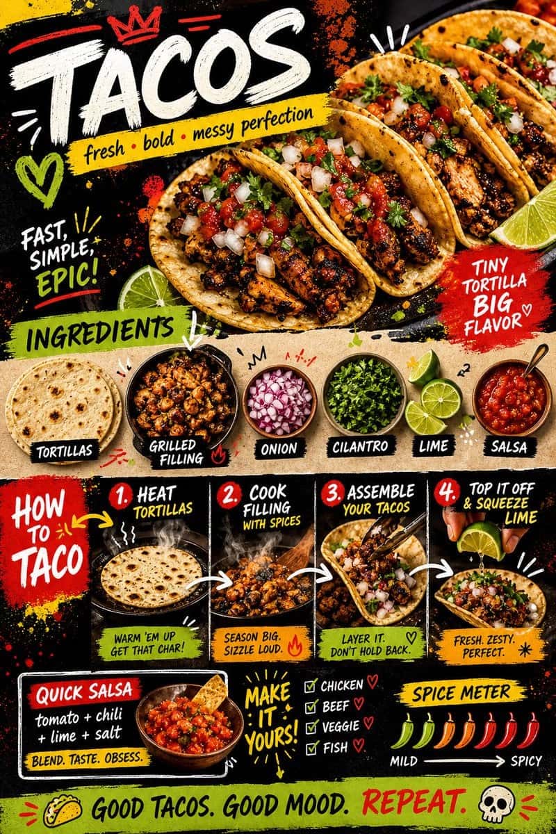 Vibrant Street Tacos Social Media Template