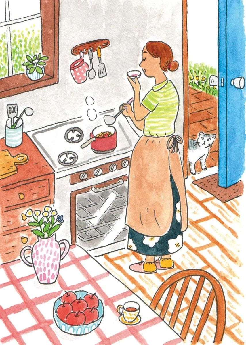 Vintage Children's Book Watercolor Illustration