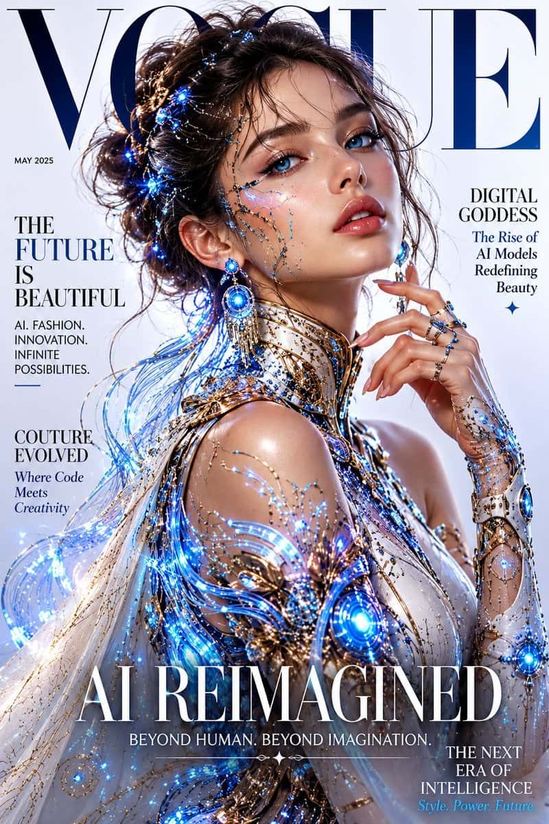 Vogue Style AI Fashion Magazine Cover