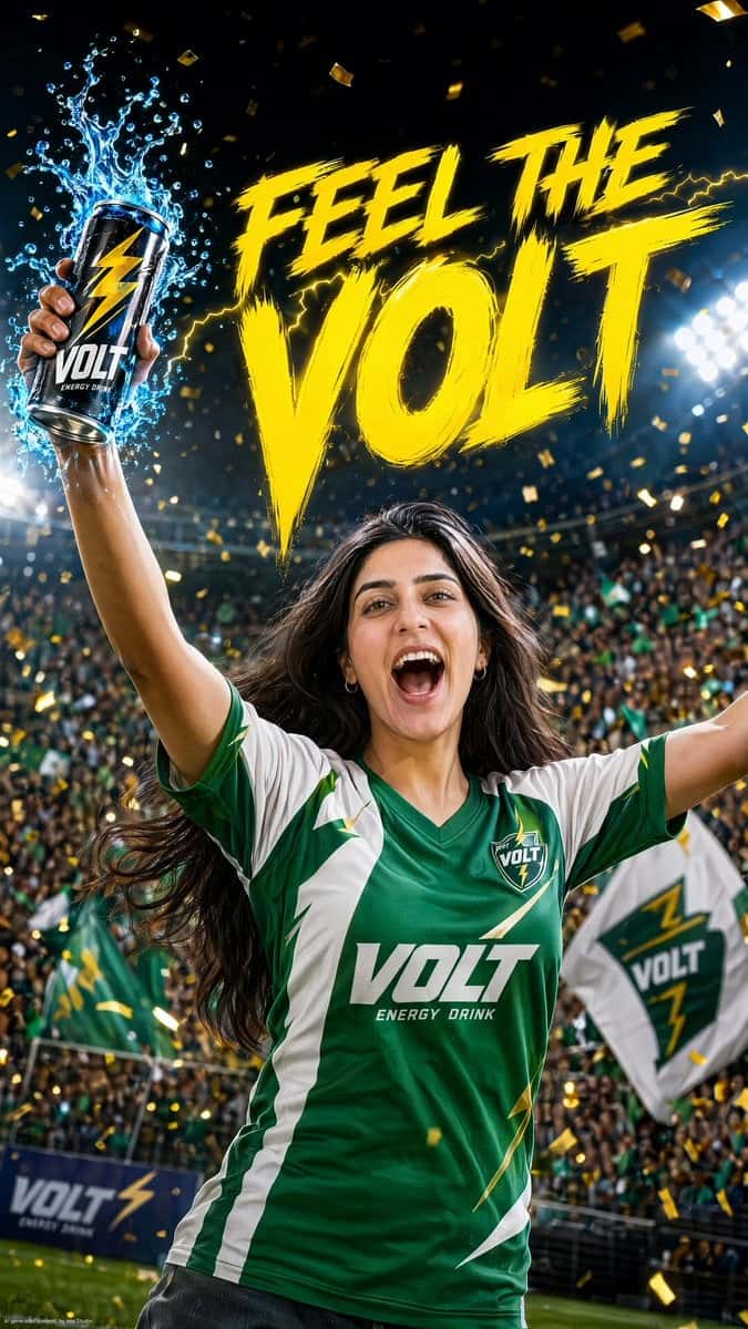 Volt Energy Drink Football Goal Celebration