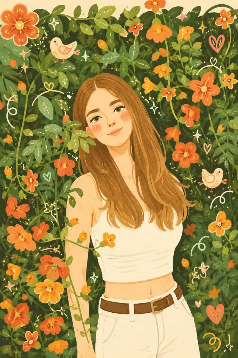 Whimsical Folk Flat Illustration Template