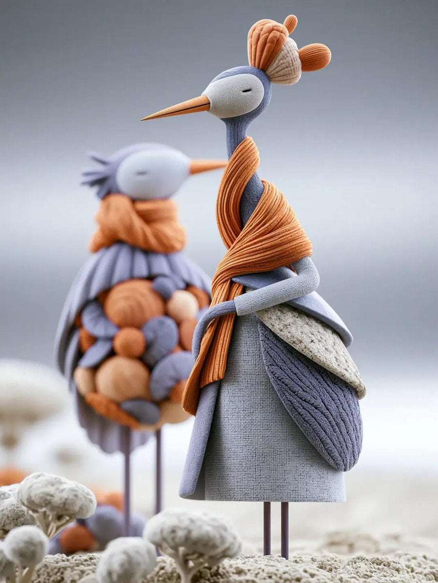 Whimsical Textile Sculpture Prompt Template