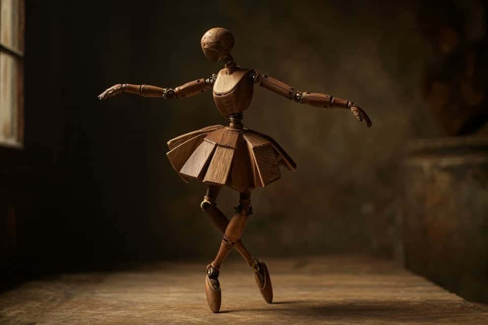 Wooden Automaton Subject Antique Studio Photo