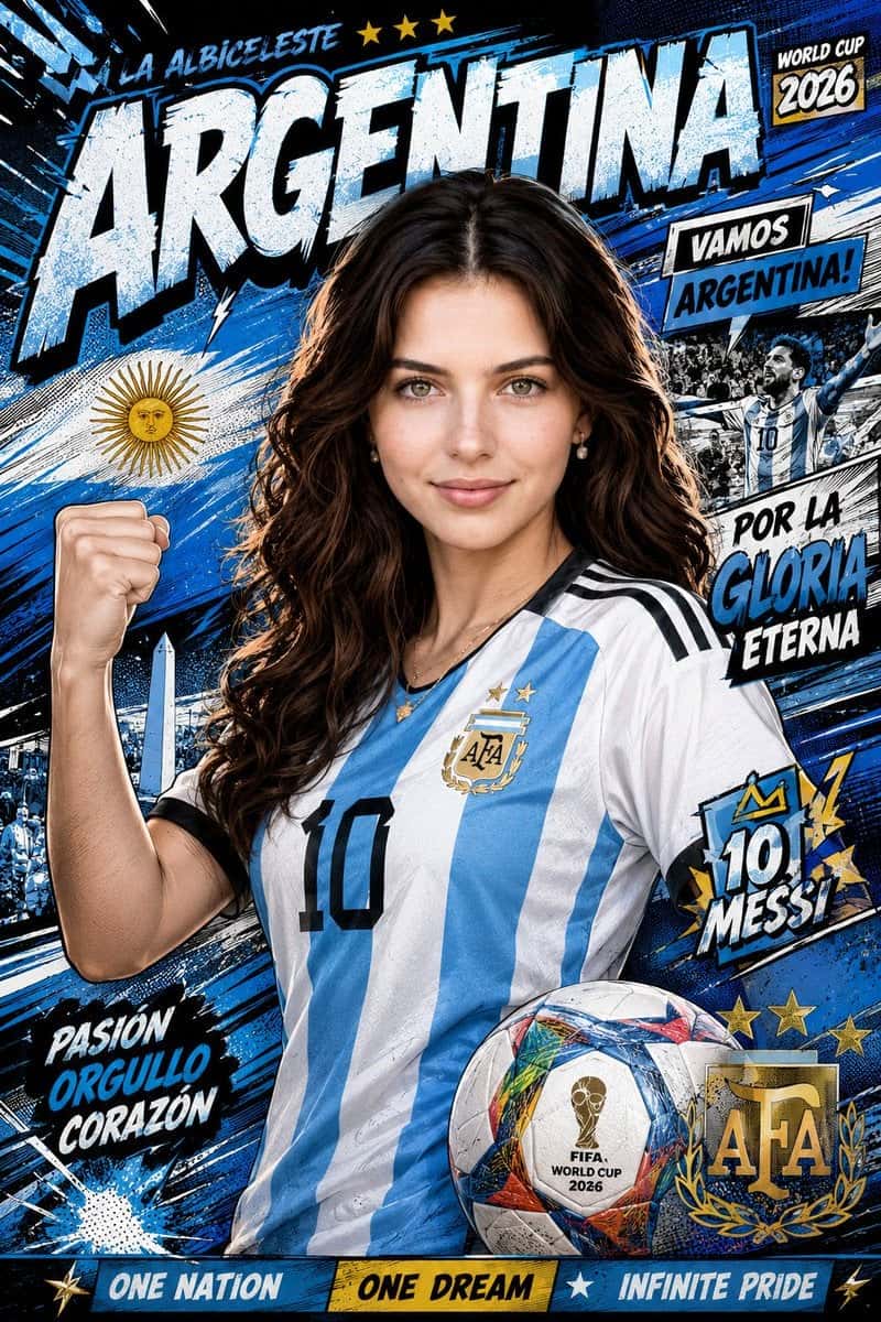 World Cup Comic Poster Template