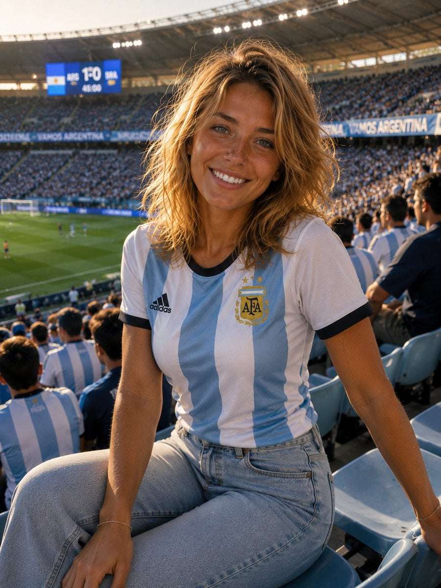 World Cup Fan Photorealistic Portrait Template