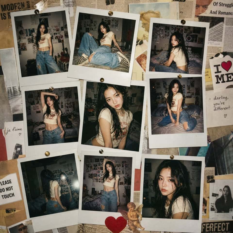 Y2K Fashion Polaroid Collage Template