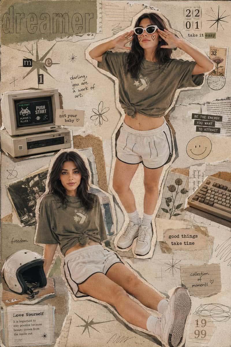 Y2K Scrapbook Collage Poster Template