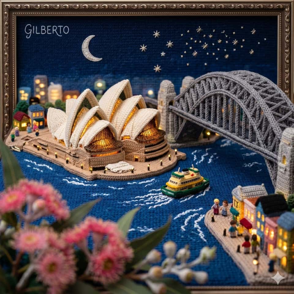 Yarn Diorama Miniature City Photography