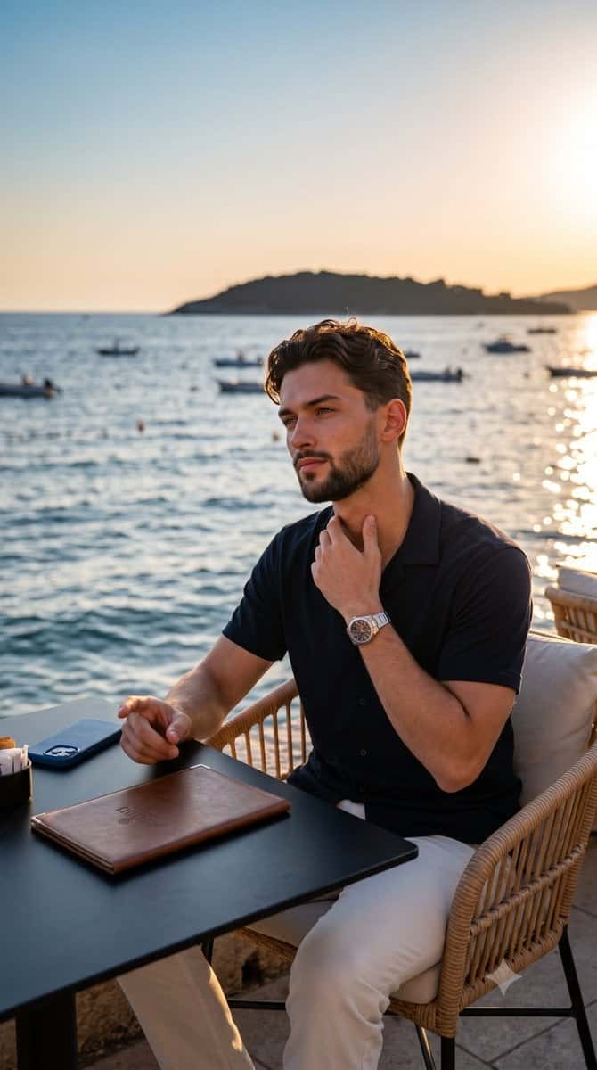 Young Man Profile Portrait Golden Hour